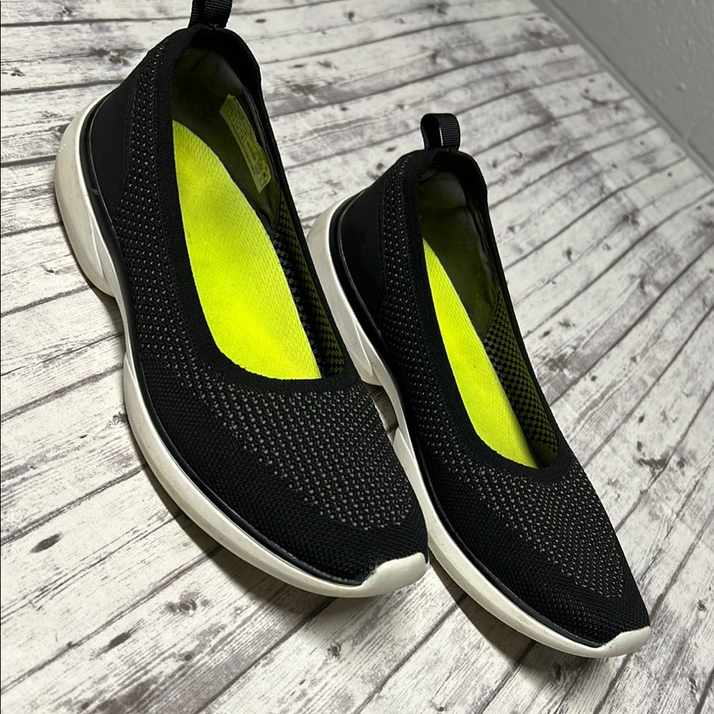 Vionic Black and White Athletic Slip-On Shoes